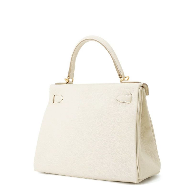エルメス ハンドバッグ ケリー28 内縫い クレ/ゴールド金具 トゴ B刻印 2wayショルダー