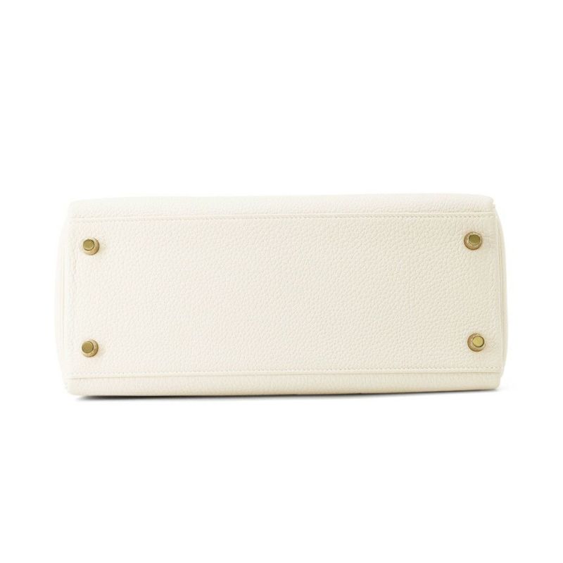 エルメス ハンドバッグ ケリー28 内縫い クレ/ゴールド金具 トゴ B刻印 2wayショルダー