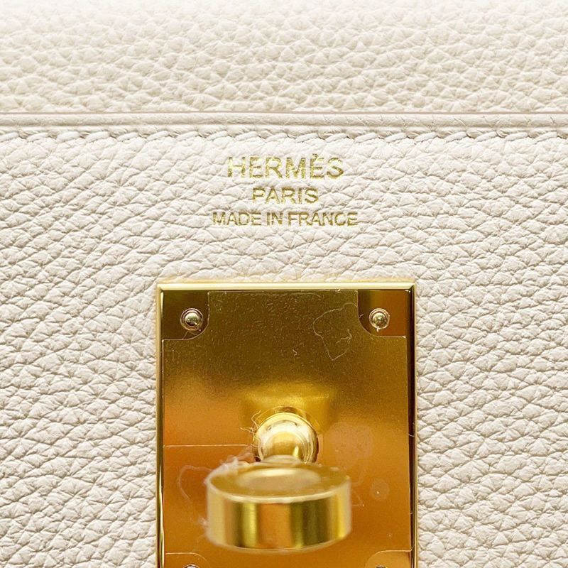 エルメス ハンドバッグ ケリー28 内縫い クレ/ゴールド金具 トゴ B刻印 2wayショルダー