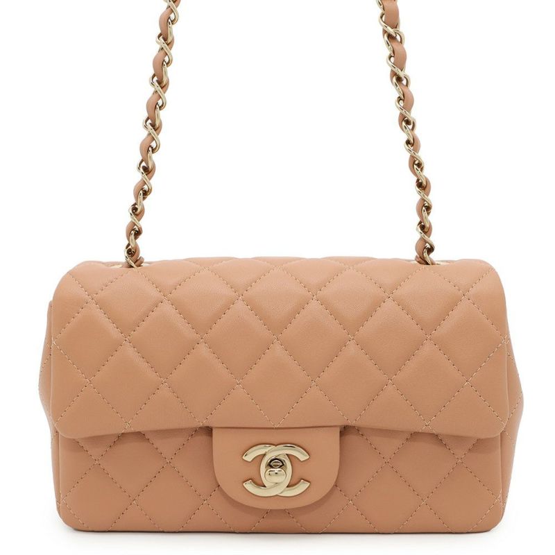 シャネル チェーンショルダーバッグ ココマーク ミニ マトラッセ ラムスキン A69900 CHANEL フラップ