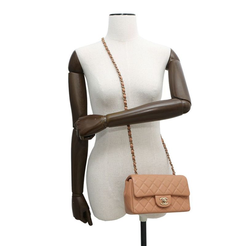 シャネル チェーンショルダーバッグ ココマーク ミニ マトラッセ ラムスキン A69900 CHANEL フラップ