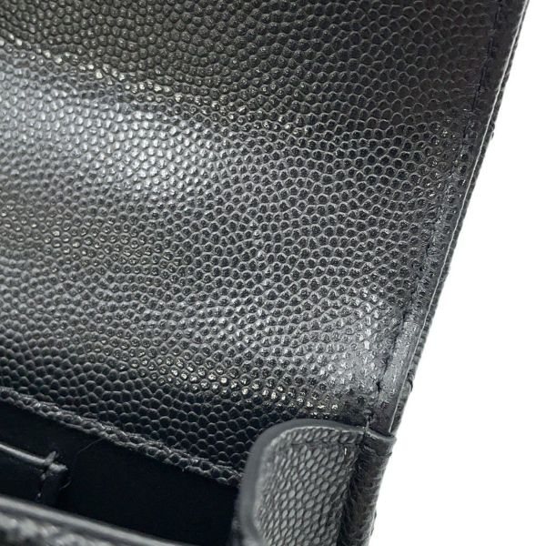 シャネル チェーンショルダーバッグ トップハンドル フォンケース マトラッセ ココマーク キャビアスキン AP3238 CHANEL 黒