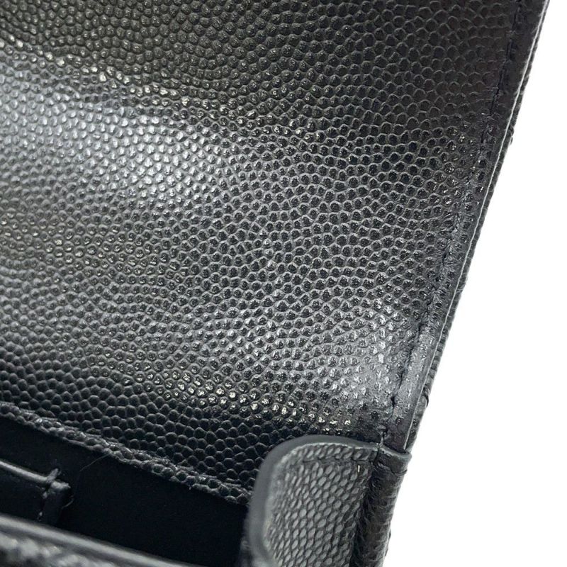 シャネル チェーンショルダーバッグ トップハンドル フォンケース マトラッセ ココマーク キャビアスキン AP3238 CHANEL 黒