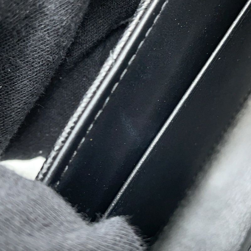 シャネル チェーンショルダーバッグ トップハンドル フォンケース マトラッセ ココマーク キャビアスキン AP3238 CHANEL 黒