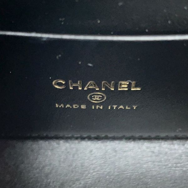 シャネル チェーンショルダーバッグ トップハンドル フォンケース マトラッセ ココマーク キャビアスキン AP3238 CHANEL 黒