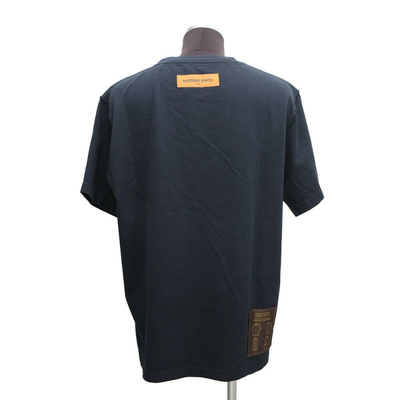 ルイヴィトン Tシャツ インサイドアウト 半袖 メンズサイズXXL LOUIS VUITTON トップス ネイビー