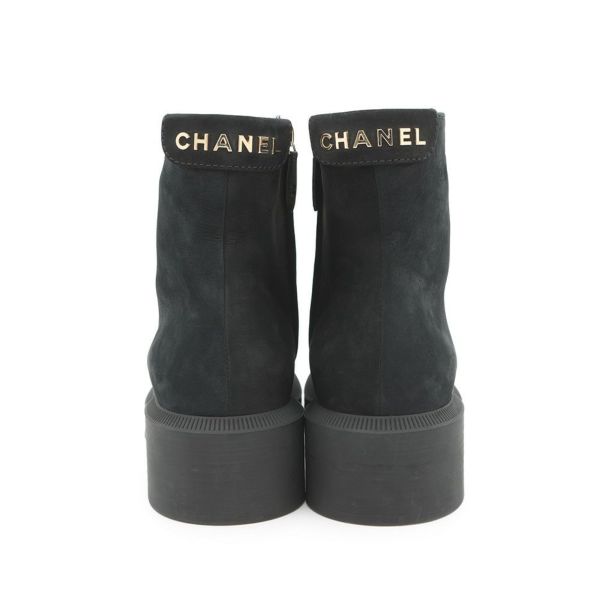 シャネル ショートブーツ ココマーク スエード レディースサイズ37C CHANEL 靴 黒