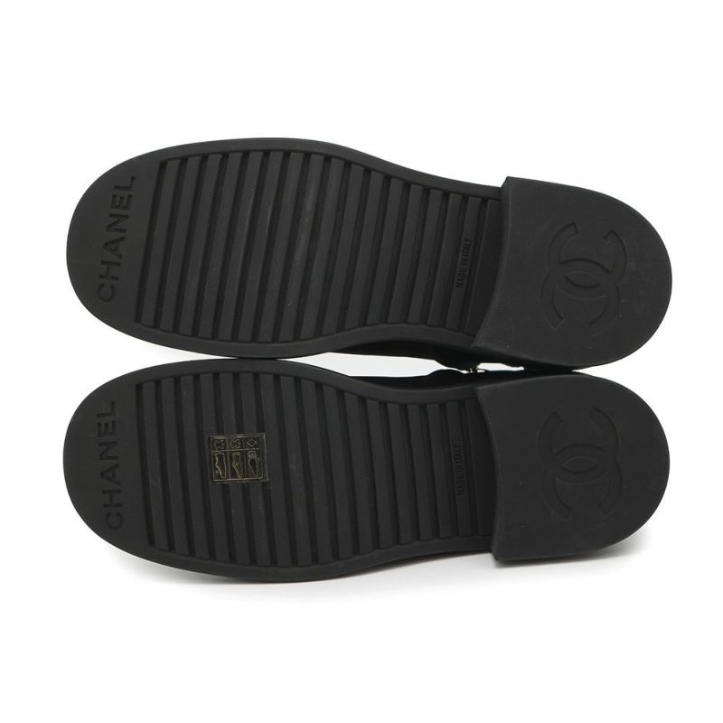 シャネル ショートブーツ ココマーク スエード レディースサイズ37C CHANEL 靴 黒