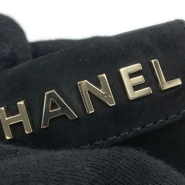 シャネル ショートブーツ ココマーク スエード レディースサイズ37C CHANEL 靴 黒