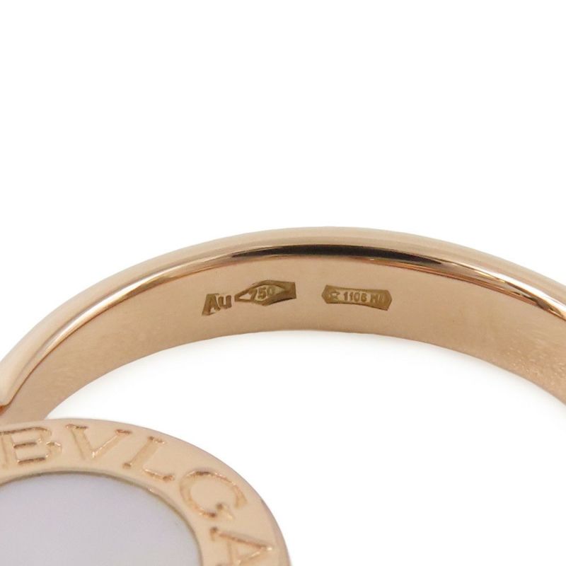 ブルガリ リング ブルガリ・ブルガリ フリップリング オニキス マザーオブパール K18PGピンクゴールド サイズ51 347769 BVLGARI 指輪