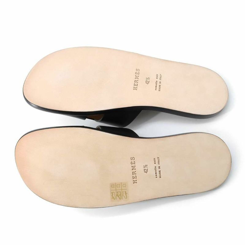 エルメス サンダル イズミール Ismir メンズサイズ42 1/2 HERMES 靴 黒