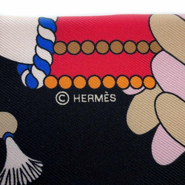 エルメス スカーフ ツイリー ラ パティスリー フランセーズ チャーム HERMES シルク 2023秋冬 ツイリー創立20周年 黒