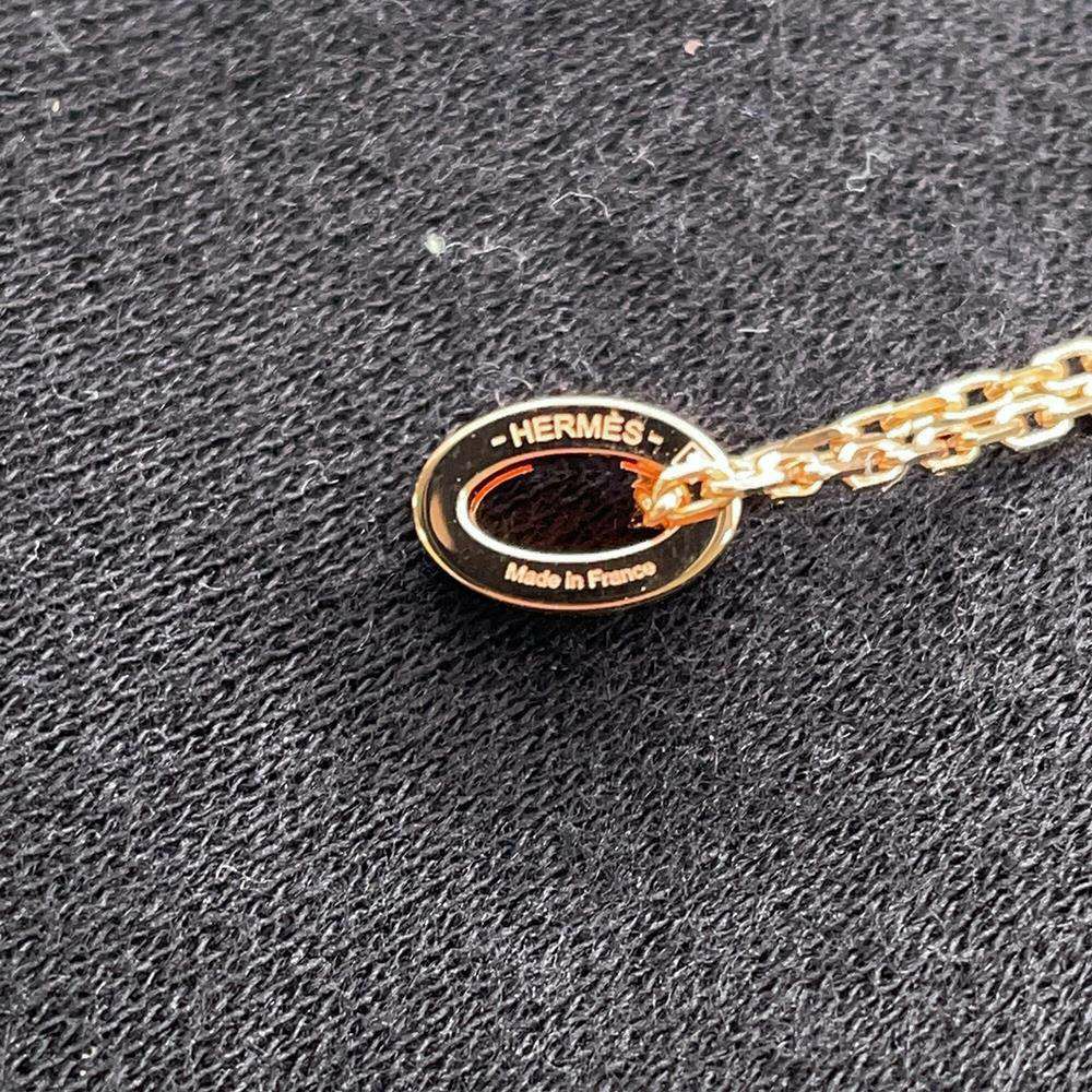 エルメス ネックレス ミニ・ポップアッシュ マロングラッセ/ピンクゴールド金具 アクセサリー ポップH