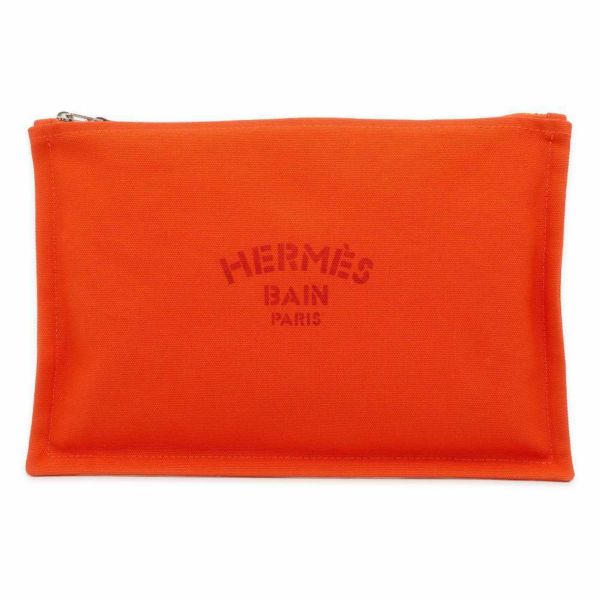 エルメス フラットポーチ ヨッティングGM フー コットン HERMES 小物入れ 化粧ポーチ
