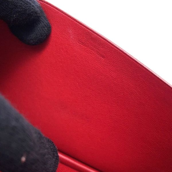 エルメス 長財布 ベアンスフレ ルージュカザック/シルバー金具 エプソン □L刻印 HERMES 財布