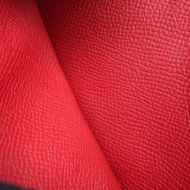 エルメス 長財布 ベアンスフレ ルージュカザック/シルバー金具 エプソン □L刻印 HERMES 財布