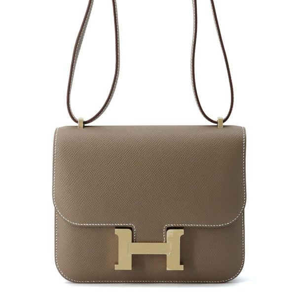 エルメス ミニ・コンスタンス ベルト エトゥープ　ノワール HERMES エルメス ベルト コンスタンス ミニ 24 リバーシブル H