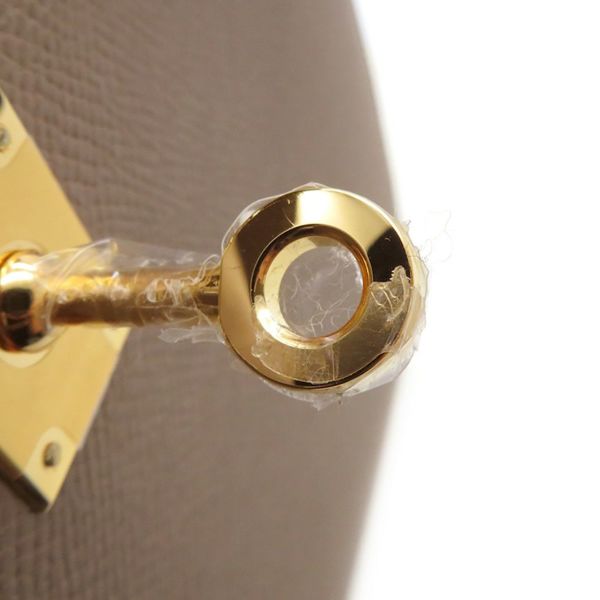 エルメス ハンドバッグ ケリー25 外縫い エトゥープ/シルバー金具 エプソン K刻印 HERMES Kelly 2wayバッグ