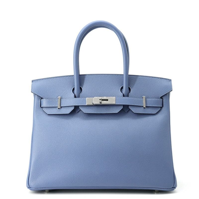 エルメス バーキン30 アズール/シルバー金具 エプソン D刻印 HERMES Birkin ハンドバッグ