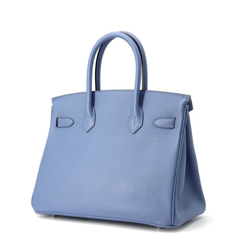 エルメス バーキン30 アズール/シルバー金具 エプソン D刻印 HERMES Birkin ハンドバッグ