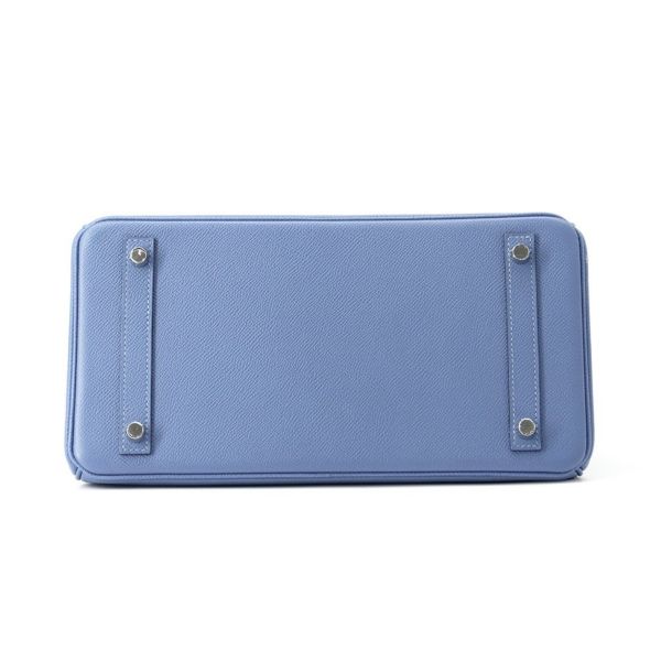 エルメス バーキン30 アズール/シルバー金具 エプソン D刻印 HERMES Birkin ハンドバッグ