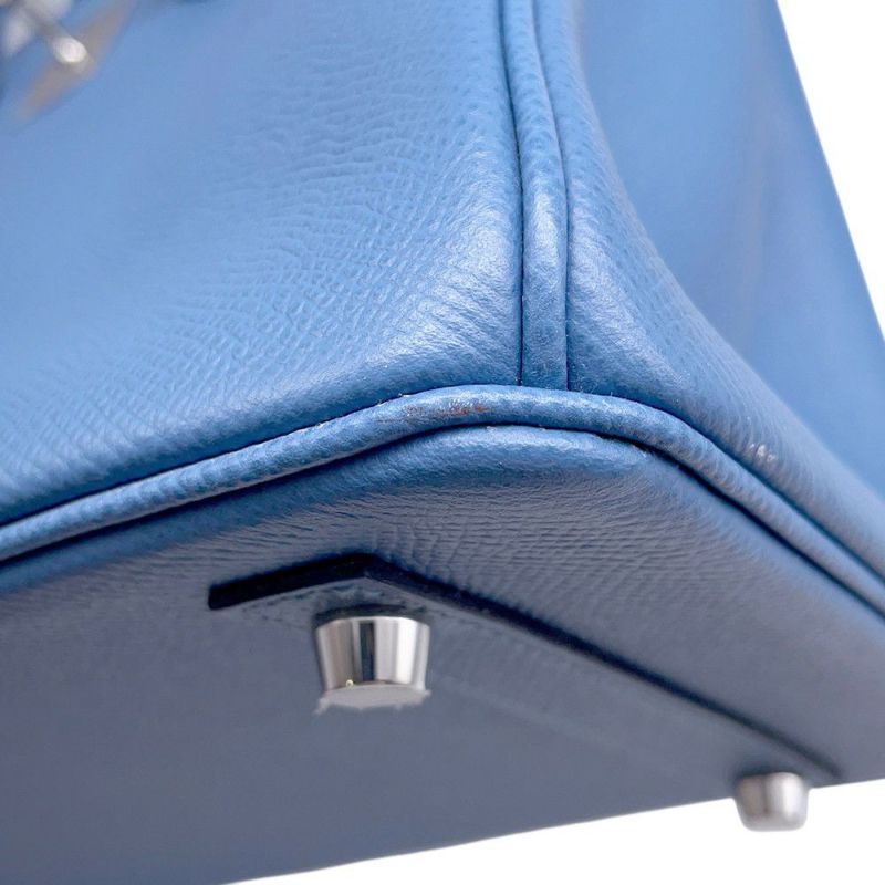 エルメス バーキン30 アズール/シルバー金具 エプソン D刻印 HERMES Birkin ハンドバッグ