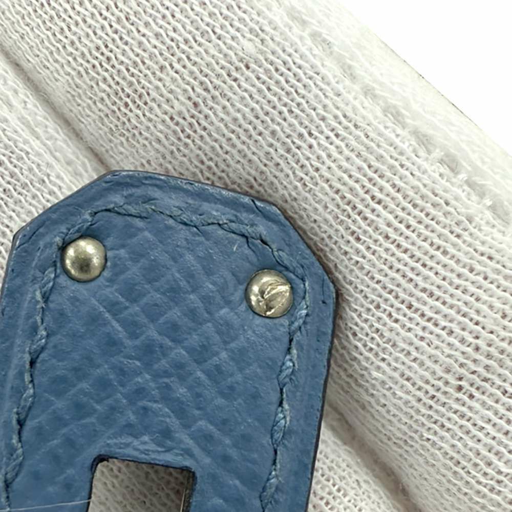 エルメス バーキン30 アズール/シルバー金具 エプソン D刻印 HERMES Birkin ハンドバッグ