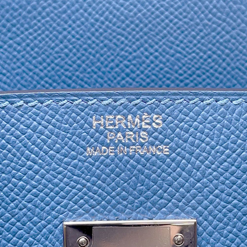 エルメス バーキン30 アズール/シルバー金具 エプソン D刻印 HERMES Birkin ハンドバッグ