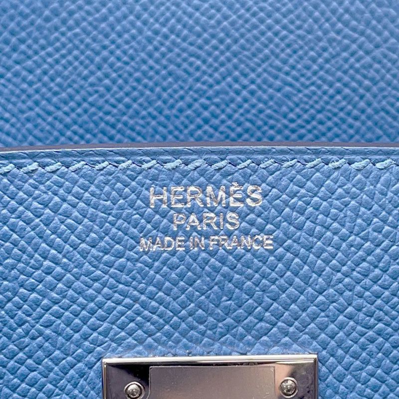 エルメス バーキン30 アズール/シルバー金具 エプソン D刻印 HERMES Birkin ハンドバッグ