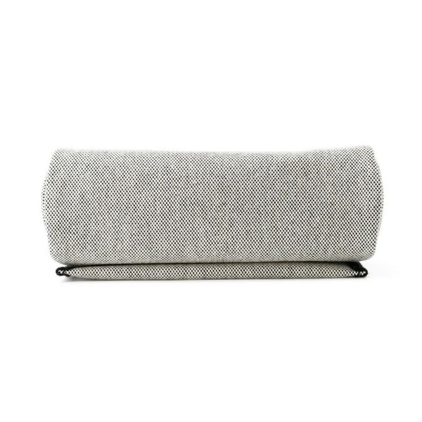 エルメス ショルダーバッグ エールバッグジップ ミニ ブラック/エクリュ/シルバー金具 トワルミリタリー/ヴァッシュハンター K刻印 黒