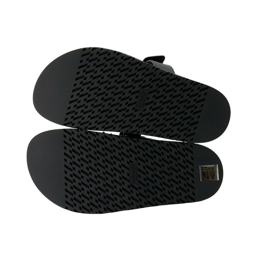 エルメス サンダル シプレ レザー スタッズ レディースサイズ37 HERMES 靴 黒