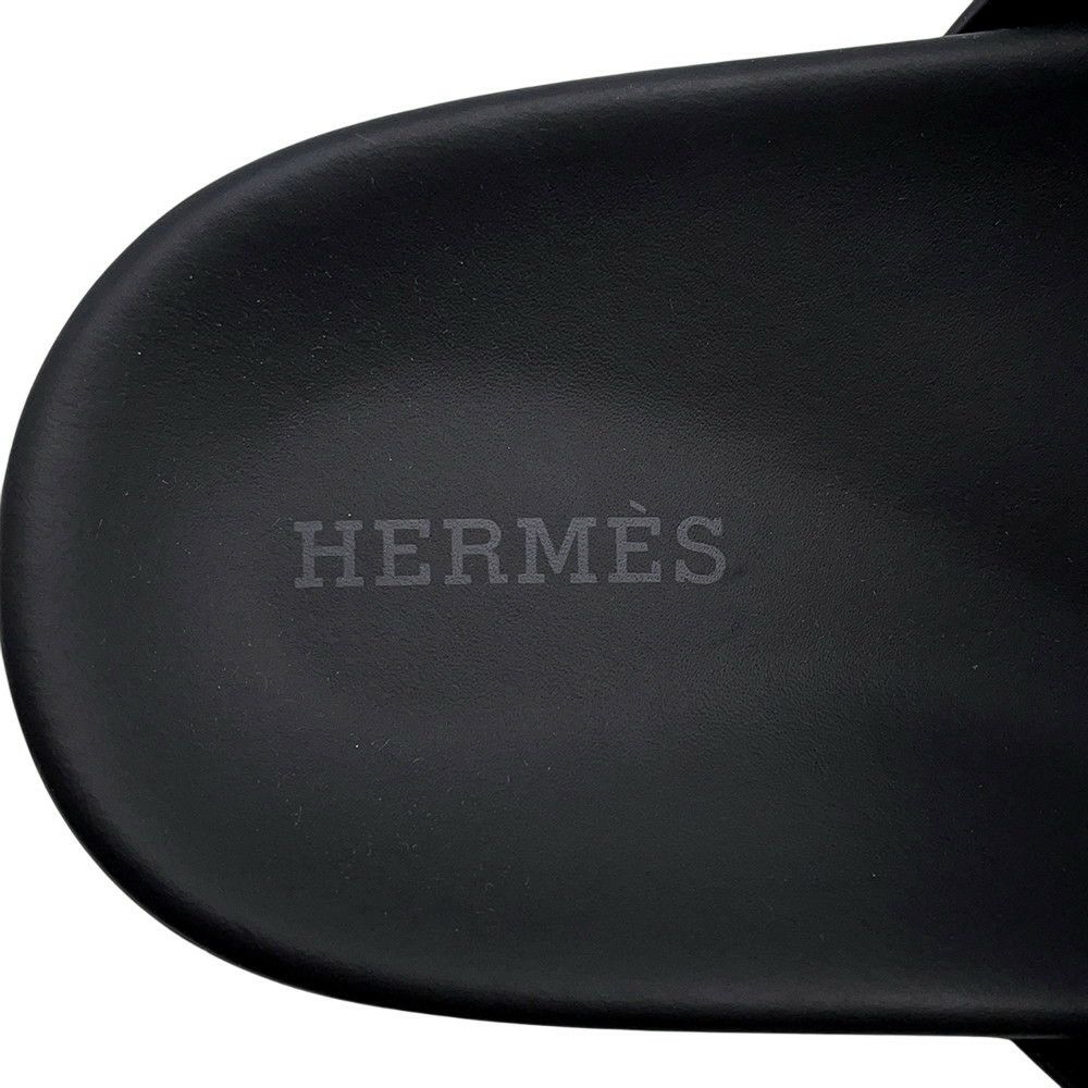 エルメス サンダル シプレ レザー スタッズ レディースサイズ37 HERMES 靴 黒
