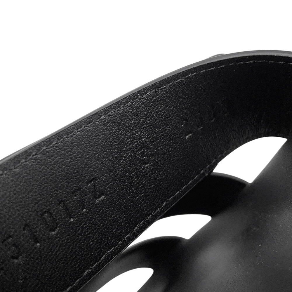 エルメス サンダル シプレ レザー スタッズ レディースサイズ37 HERMES 靴 黒