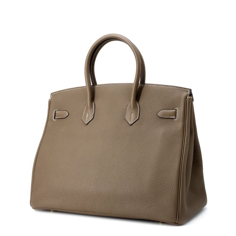 エルメス バーキン35 エトゥープ/ゴールド金具 トゴ O刻印 HERMES Birkin ハンドバッグ