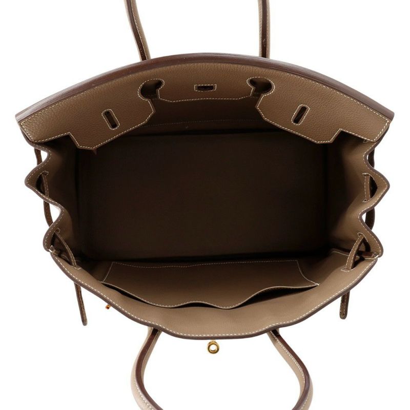 エルメス バーキン35 エトゥープ/ゴールド金具 トゴ O刻印 HERMES Birkin ハンドバッグ