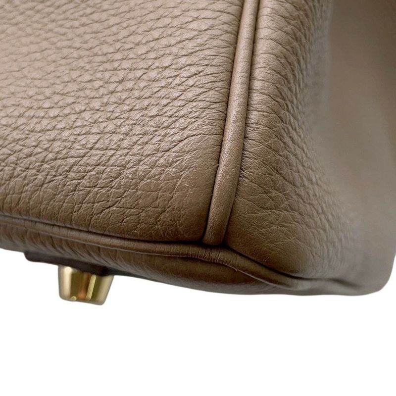 エルメス バーキン35 エトゥープ/ゴールド金具 トゴ O刻印 HERMES Birkin ハンドバッグ