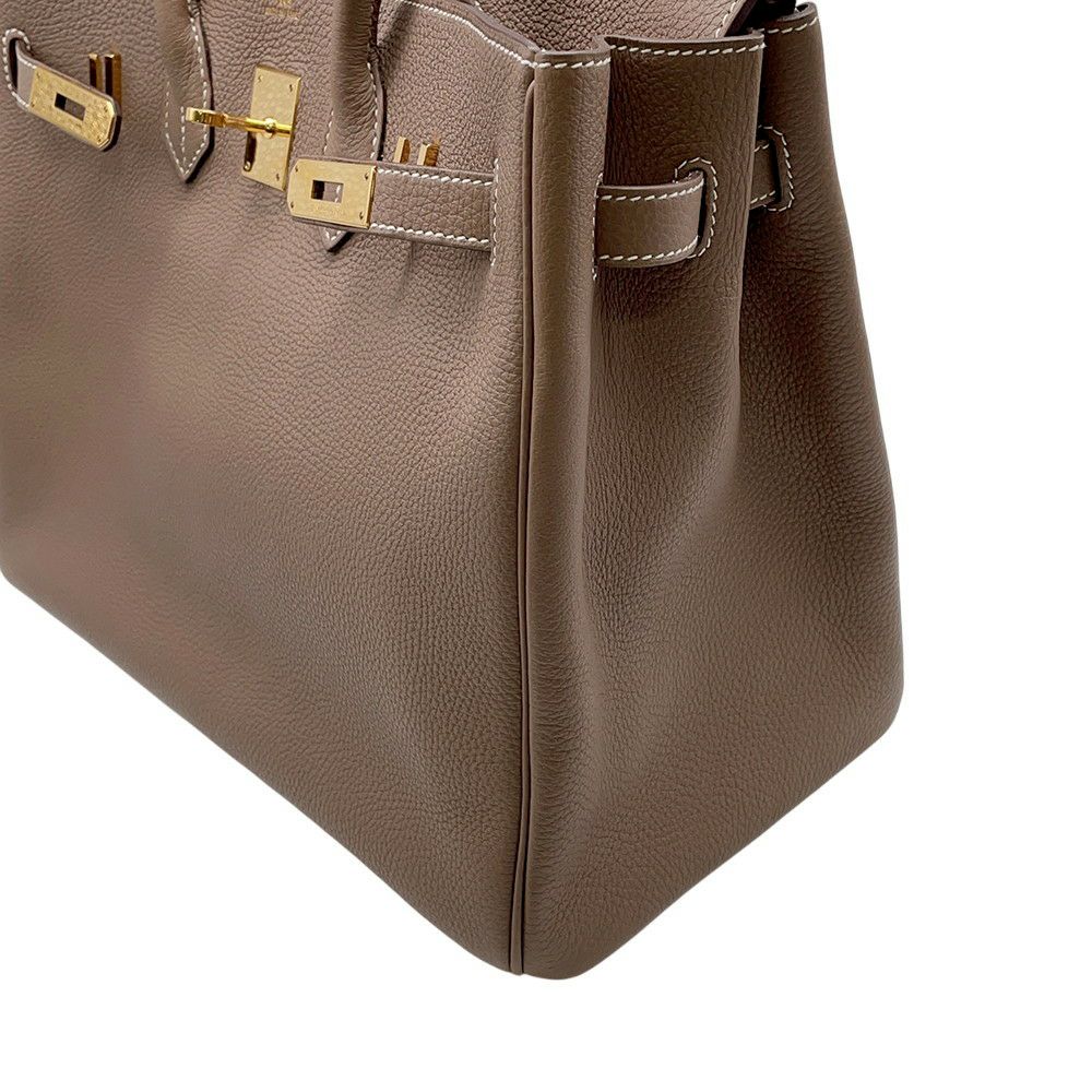 エルメス バーキン35 エトゥープ/ゴールド金具 トゴ O刻印 HERMES Birkin ハンドバッグ