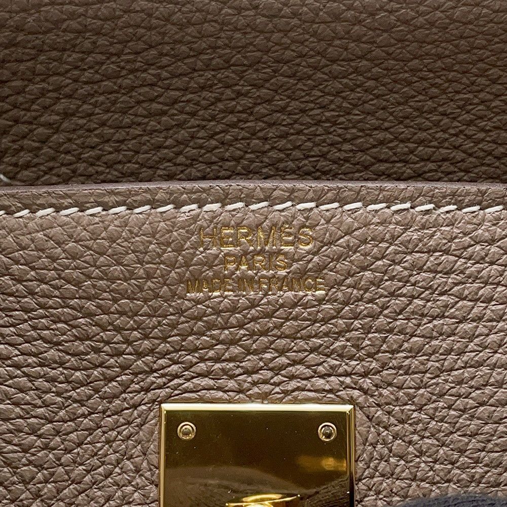 エルメス バーキン35 エトゥープ/ゴールド金具 トゴ O刻印 HERMES Birkin ハンドバッグ