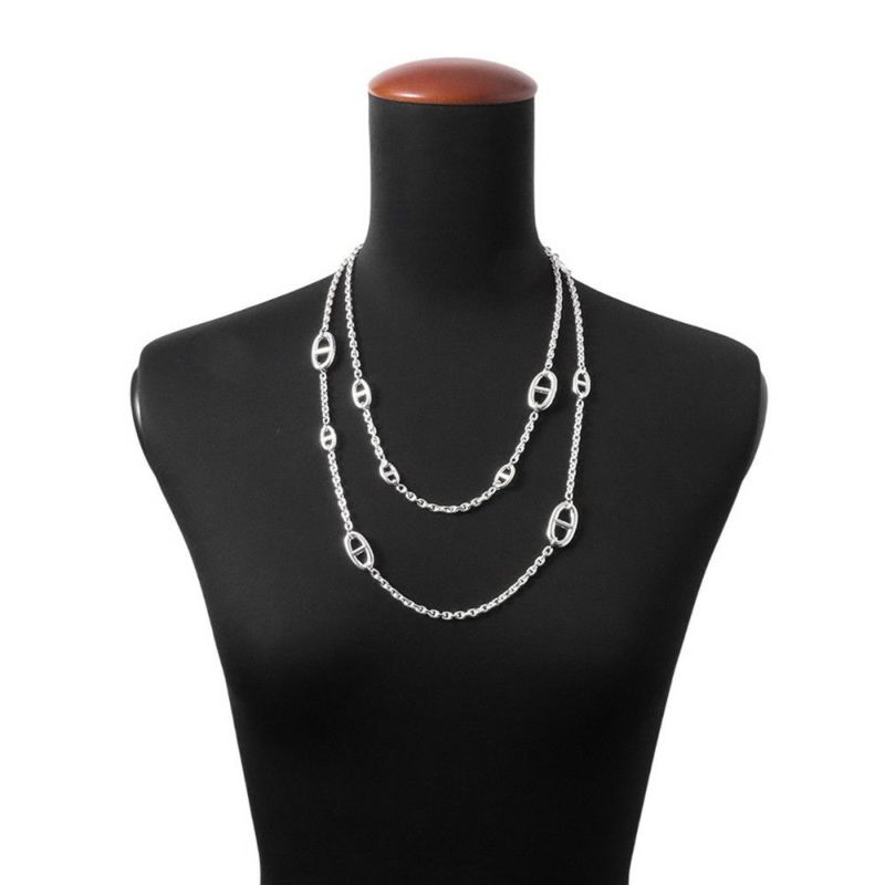 エルメス ネックレス シェーヌダンクル ファランドール 120 SV925シルバー HERMES ジュエリー