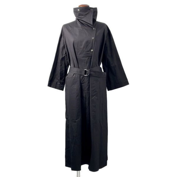 エルメス ワンピース ルーズドレス ベルト付き コットン レディースサイズ34 HERMES トップス 黒