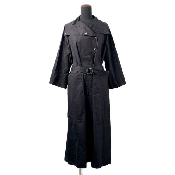 エルメス ワンピース ルーズドレス ベルト付き コットン レディースサイズ34 HERMES トップス 黒