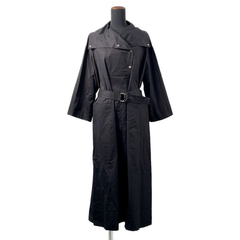 エルメス ワンピース ルーズドレス ベルト付き コットン レディースサイズ34 HERMES トップス 黒