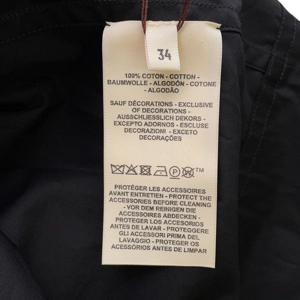 エルメス ワンピース ルーズドレス ベルト付き コットン レディースサイズ34 HERMES トップス 黒