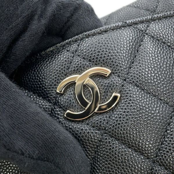 シャネル チェーンショルダーバッグ マトラッセ ココマーク カメラケース キャビアスキン A91796 CHANEL ポシェット 黒