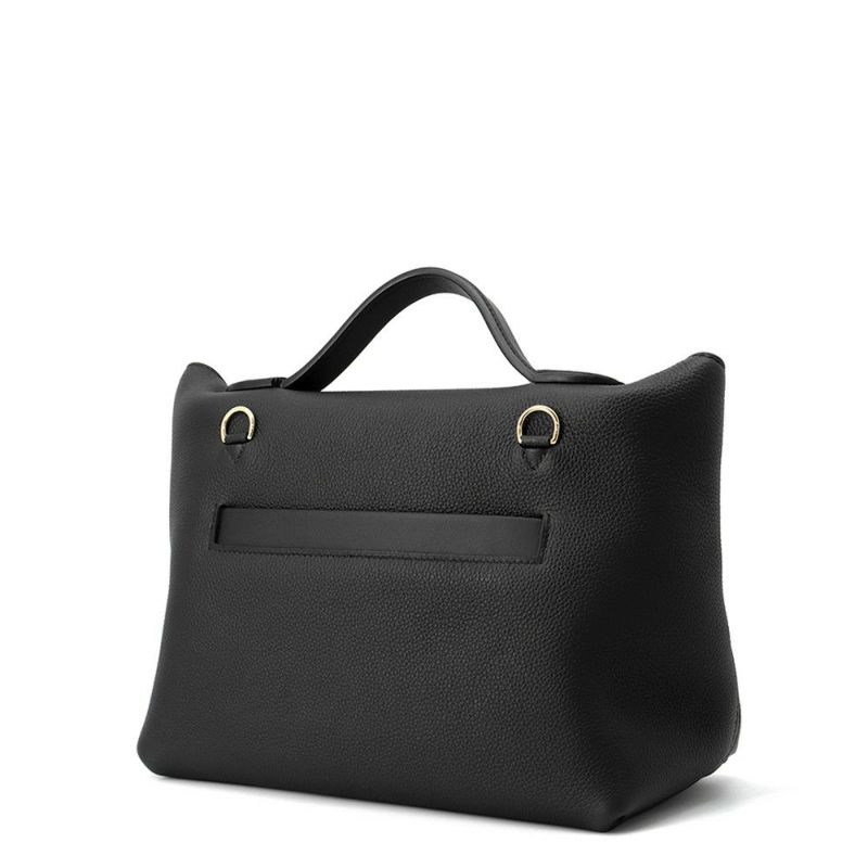 エルメス 24/24 29 サック ヴァンキャトル ブラック/シルバー金具 トゴ/スイフト U刻印 2wayショルダー 黒