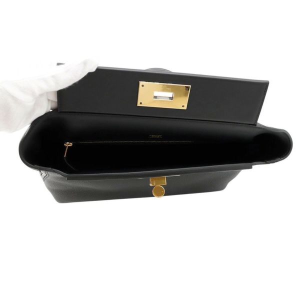 エルメス 24/24 29 サック ヴァンキャトル ブラック/シルバー金具 トゴ/スイフト U刻印 2wayショルダー 黒