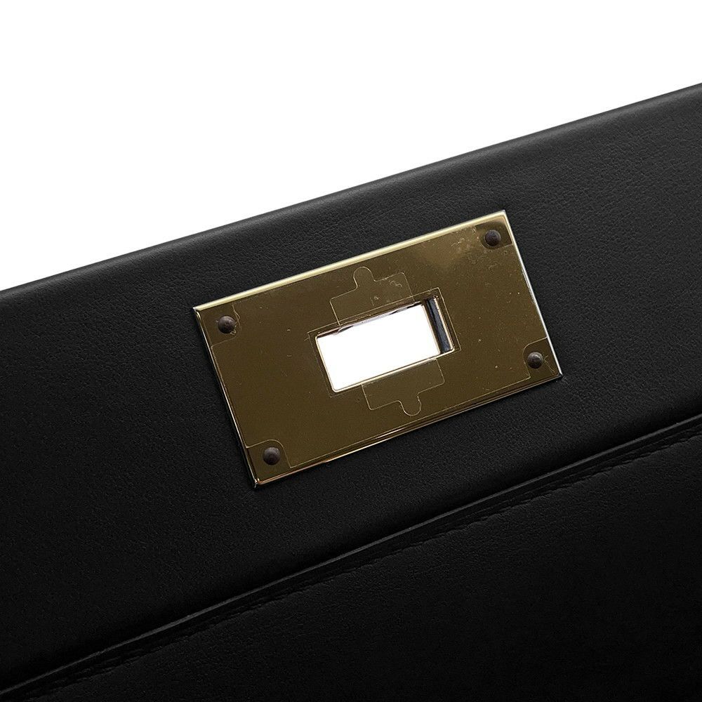 エルメス 24/24 29 サック ヴァンキャトル ブラック/シルバー金具 トゴ/スイフト U刻印 2wayショルダー 黒