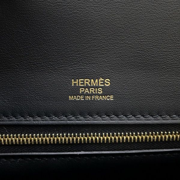 エルメス 24/24 29 サック ヴァンキャトル ブラック/シルバー金具 トゴ/スイフト U刻印 2wayショルダー 黒