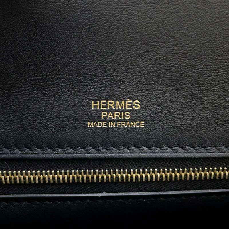 エルメス 24/24 29 サック ヴァンキャトル ブラック/シルバー金具 トゴ/スイフト U刻印 2wayショルダー 黒