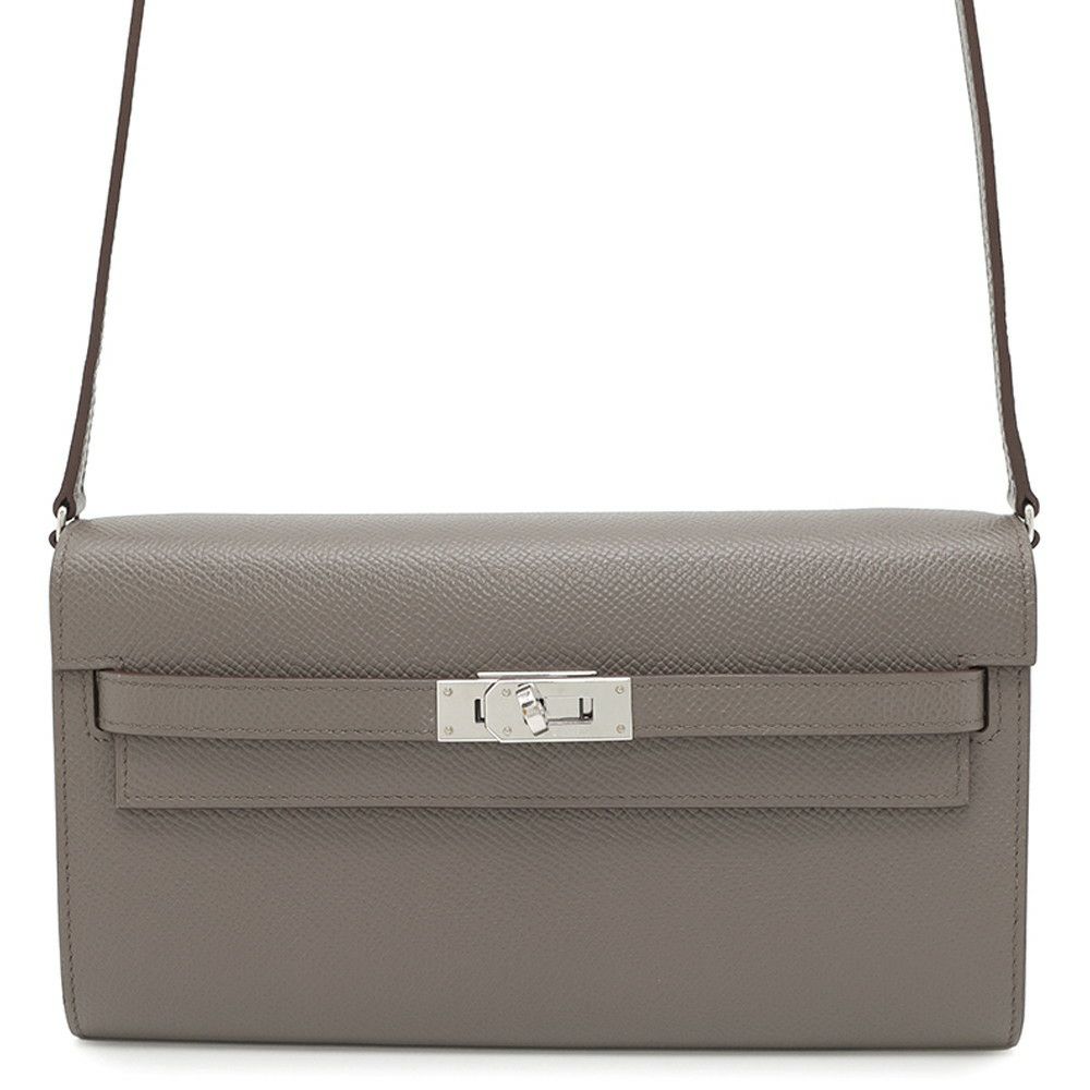 エルメス ケリーウォレット ロング トゥーゴー エタン/シルバー金具 エプソン Z刻印 財布